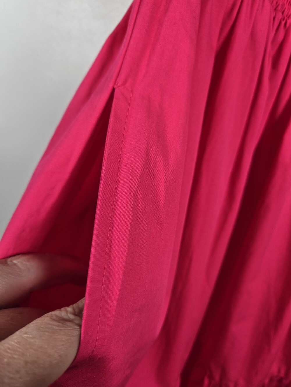 NEW S/W/F Diamond Tiered Maxi Dress Smocked Halter Size Small Pink Rosado - Picture 7 of 16